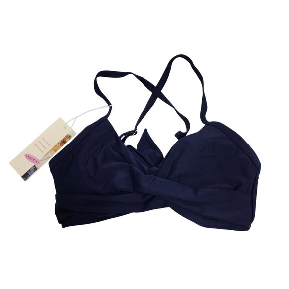 Womens Navy Tropical High Waisted Bikini Set Adjustable Straps Size S Dokotoo - Picture 8 of 9